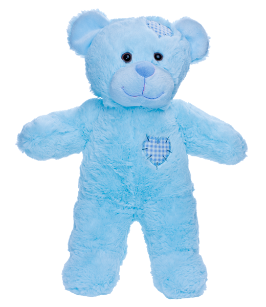“Baby Blue” Patches the Bear (16")