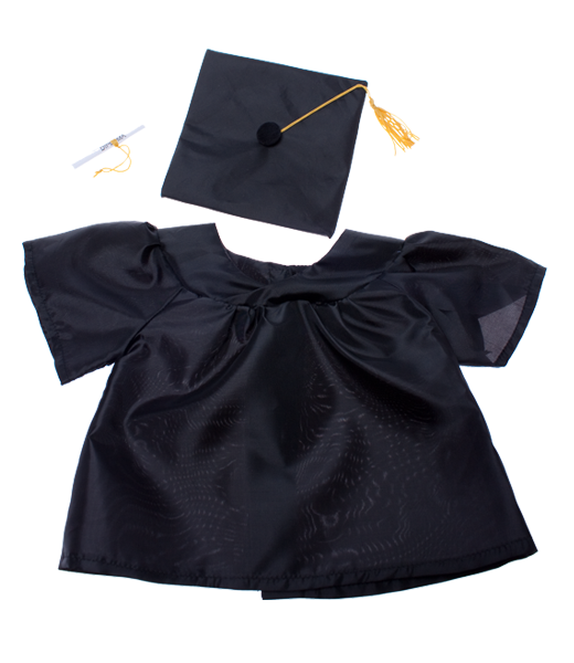 Graduation Gown w/Hat & Scroll Outfit
