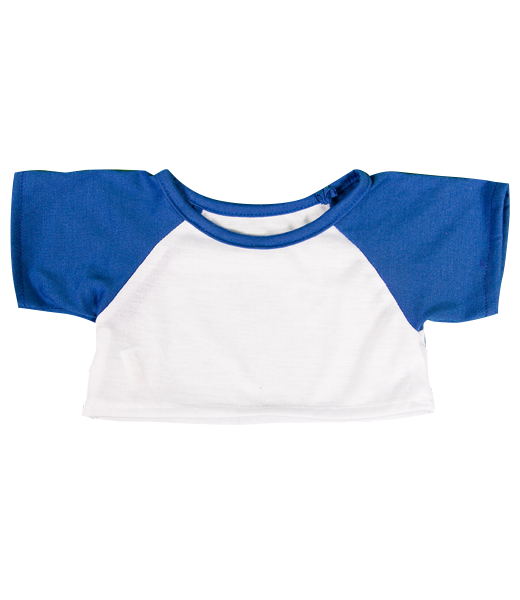 White Tee w/ Royal Blue Sleeves