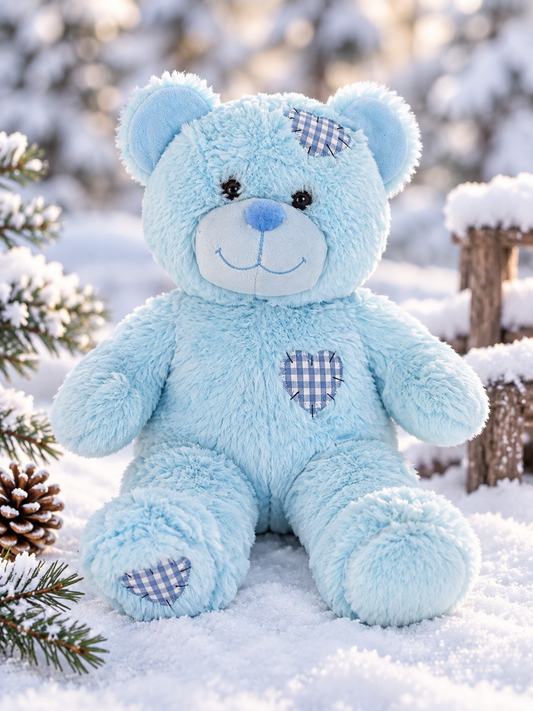 “Baby Blue” Patches the Bear (16")