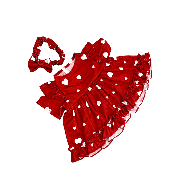 Lotta Love, Hearts Dress w/Headband