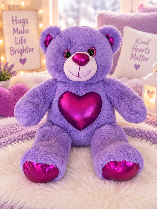 “Glam” the Purple Bear (16")