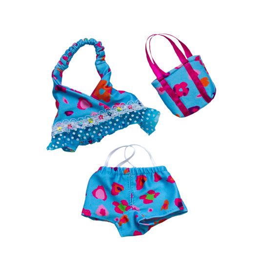 Blue Floral Tankini w/ matching Bag