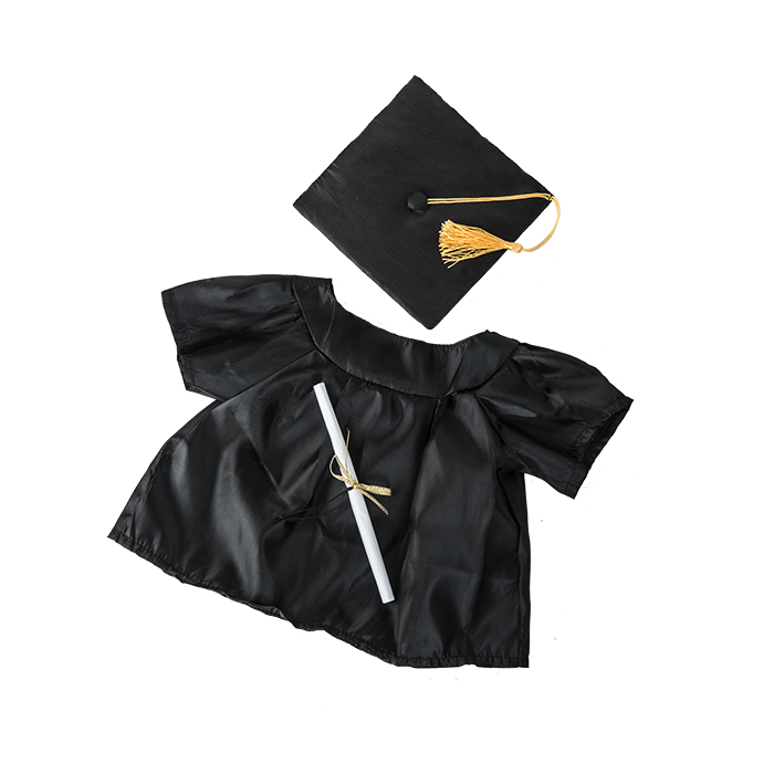 Graduation Gown w/Hat & Scroll Outfit