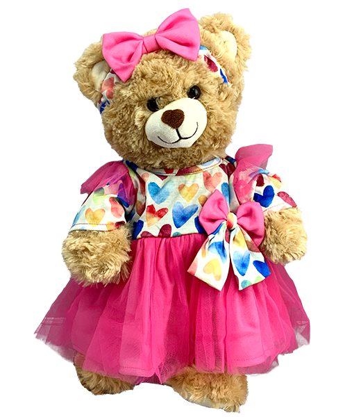 Pink Heart Dress w/Headband