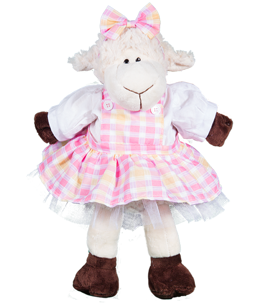 Plaid Pinafore W/ Bow Headband